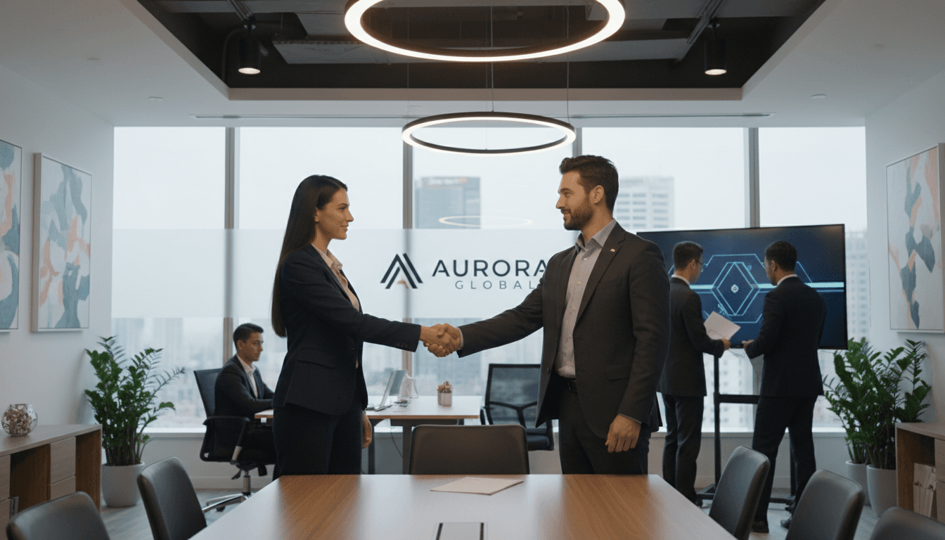 Reunión de negocios con apretón de manos